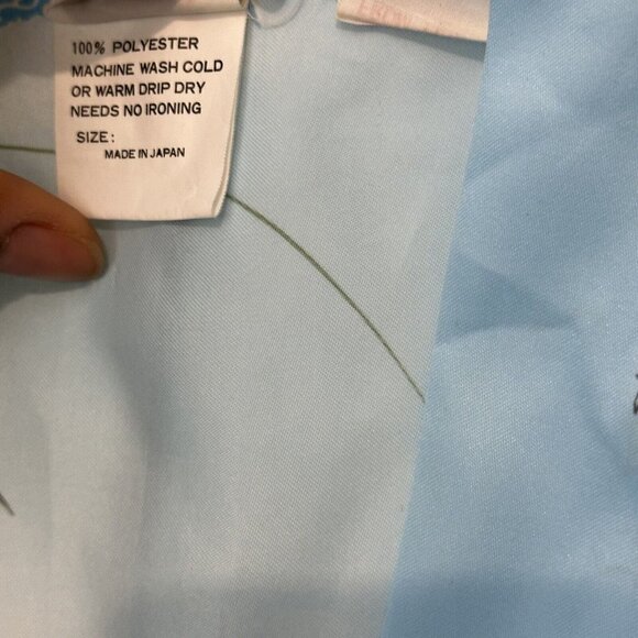 JAPANESE Geisha KIMONO WOMEN'S ROBE GOWN VINTAGE Blue Floral - Picture 5 of 8